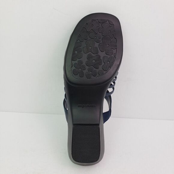Easy Street Solite Airy Womens Size 7W Navy Slip On Casual Sandals - Picture 8 of 13